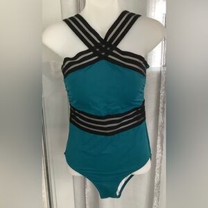 CRISSCROSS TUMMY CONTROL ONE PIECE SWIMSUIT